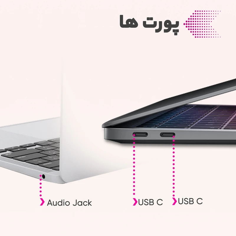 لپ تاپ 13 اینچی اپل مدل MacBook Air MGN93 2020 LLA-M1-8GB RAM-256GB SSD