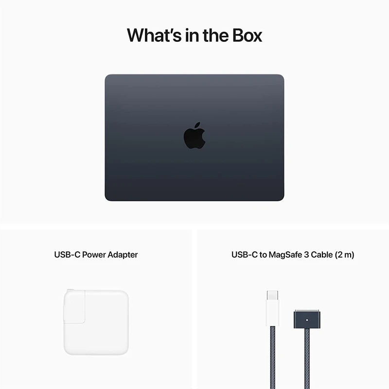 لپ تاپ 13.6 اینچ اپل مدل MacBook Air MLY33 2022 LLA-M2-8GB RAM-256GB SSD